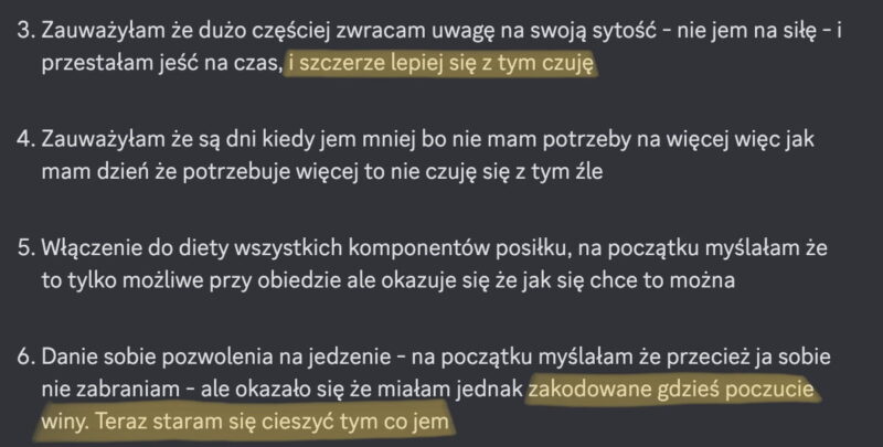 Efekty po miesiącu 4
