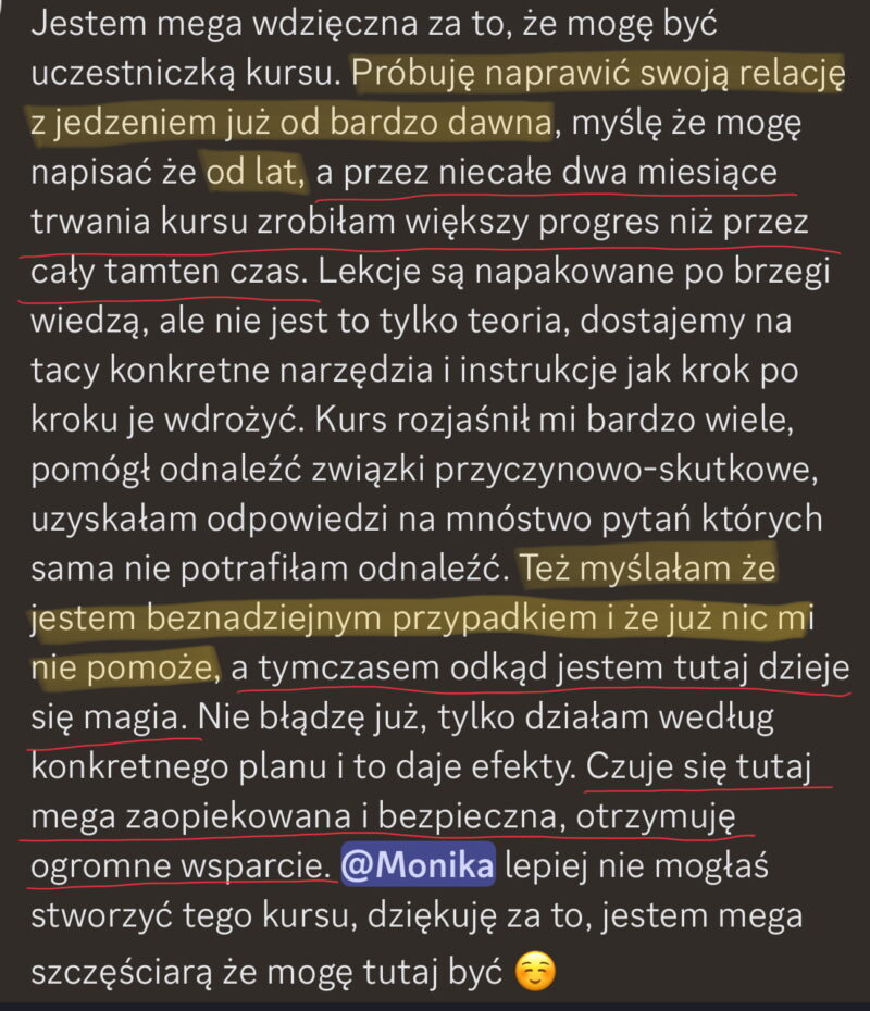 Udział w kursie