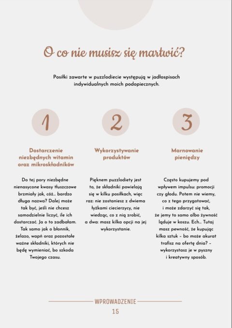 Omówienie trzech rzeczy, o które nie musisz się martwić z puzzlodietą: witaminy, wykorzystanie produktów, marnowanie pieniędzy.