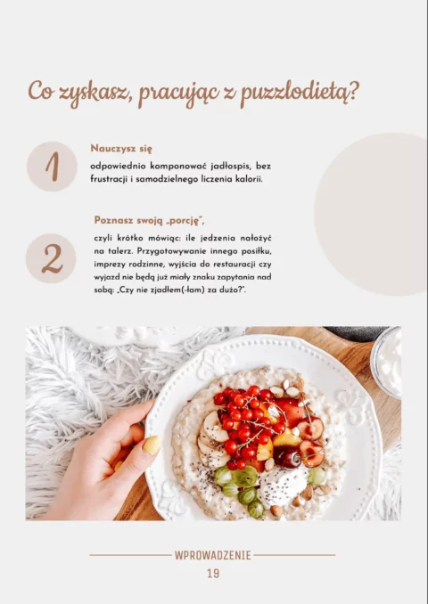 Korzyści z puzzlodiety: nauka komponowania jadłospisu i rozpoznawania odpowiedniej porcji.